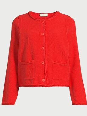 Free Assembly Crochet Trim Cardigan NWT